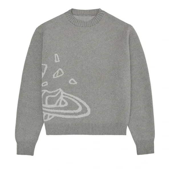 Off-White x Virgil Abloh Deconstructed Logo Knit Sweater Beige - 3