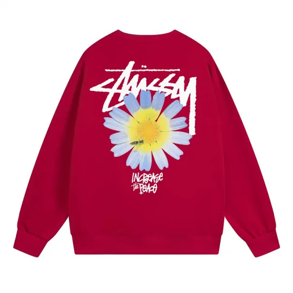 Stüssy Daisy Graphic Hoodie Red - 1