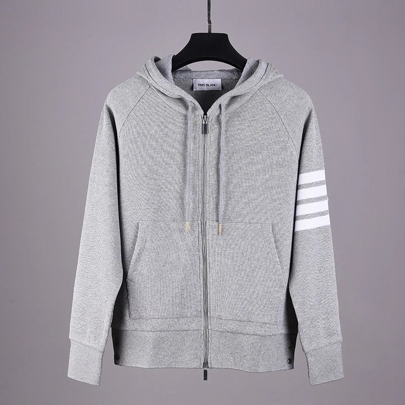 Waffle Zipper Loose Coat photo 3