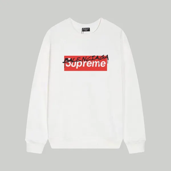 Balenciaga x Supreme Box Logo Crewneck Sweatshirt White - 1
