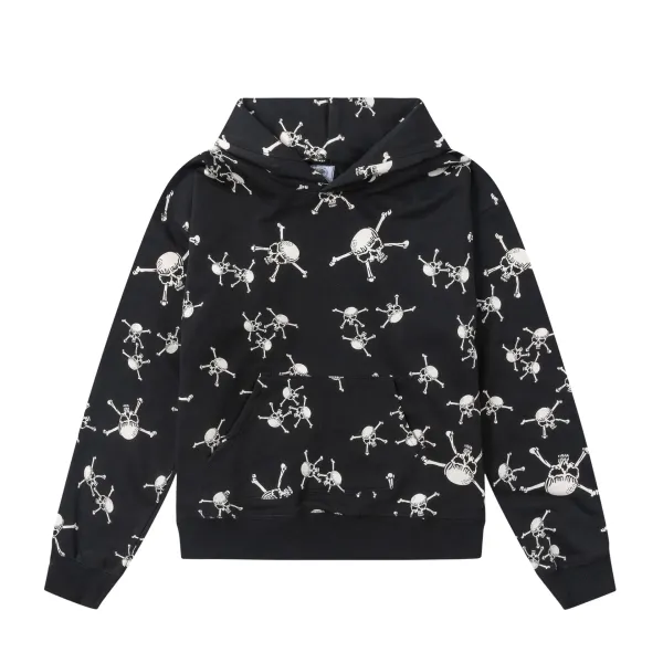 Philipp Plein Skull Print Black Hoodie - 1