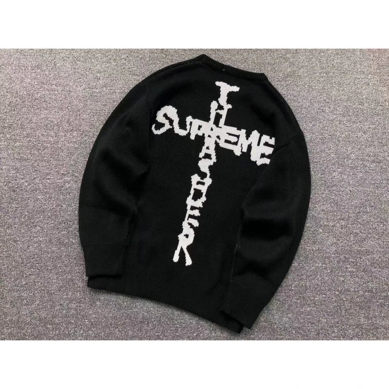 Supreme Cross Logo Knit Sweater Black