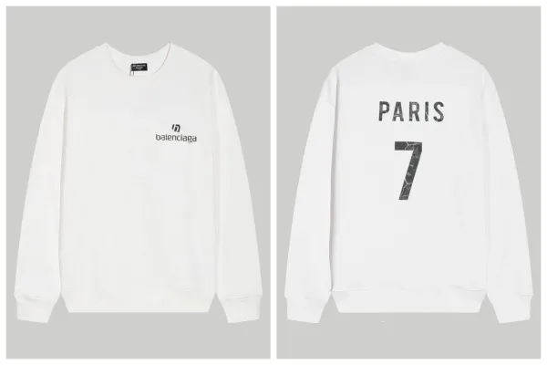 Balenciaga Paris 7 Sweatshirt White - 1