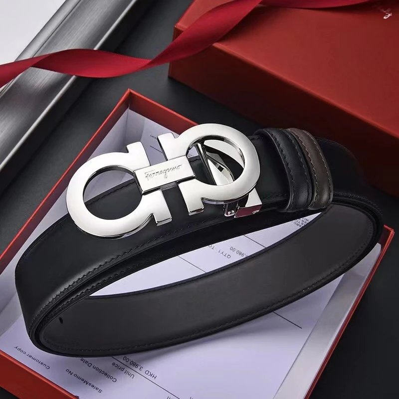 Salvatore Ferragamo Gancini Black Leather Belt - 12