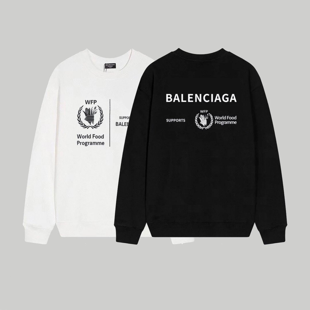 Balenciaga Logo Print Black Hoodie - 29