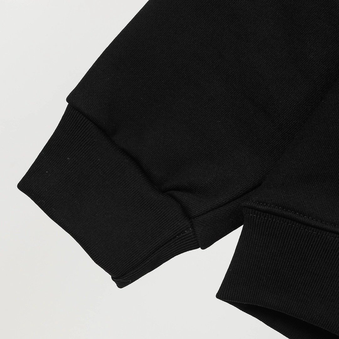 Balenciaga Logo Print Black Hoodie - 49