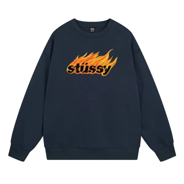 Stussy Flame Logo Crewneck Sweatshirt - 2