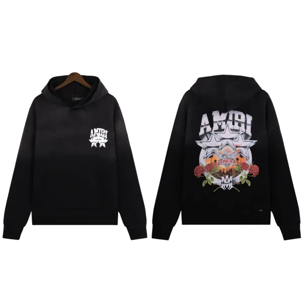 Amiri Star Emblem Hoodie Black - 1