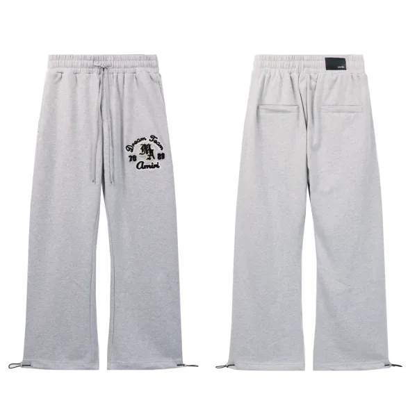 Amiri Dream Team Embroidered Sweatpants Gray - 1