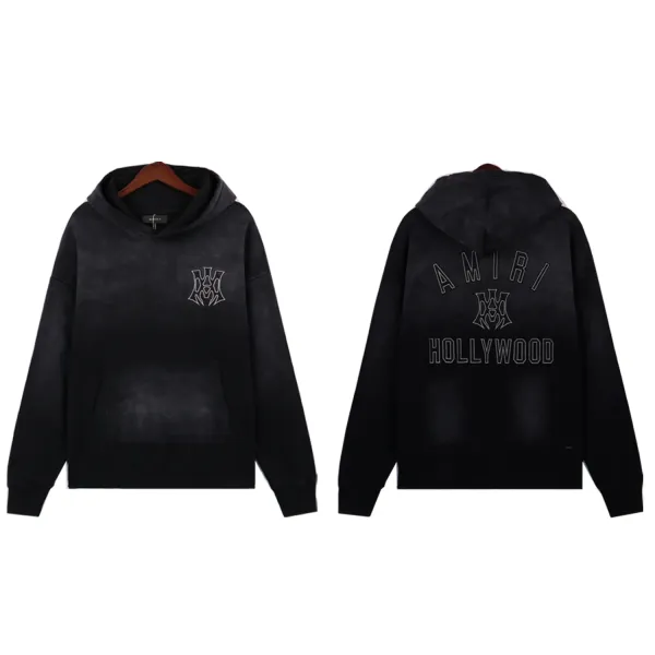 Amiri Hollywood Washed Black Hoodie - 1