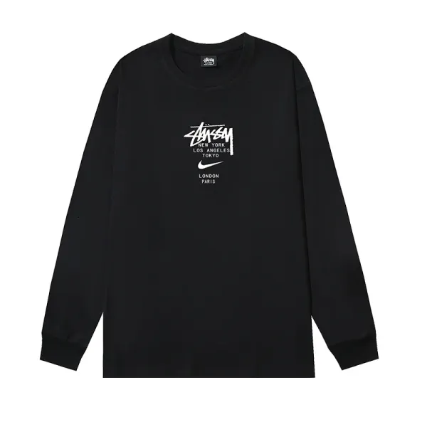 Stüssy x Nike City Series Long Sleeve T-Shirt Black - 1