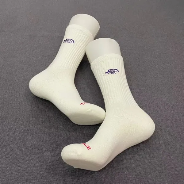 The North Face Logo Crew Socks White - 1