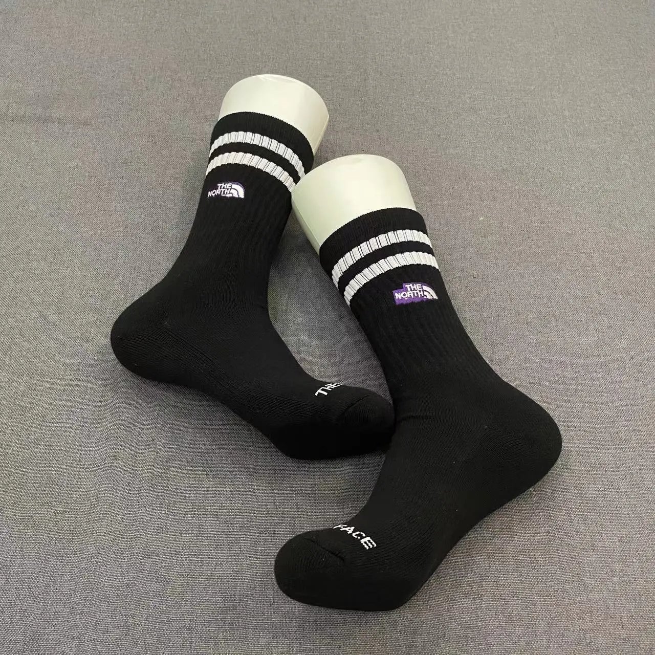 The North Face Three-Stripe Crew Socks Black - 1