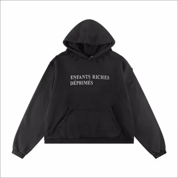 Enfants Riches Déprimés Black Distressed Hoodie - 1