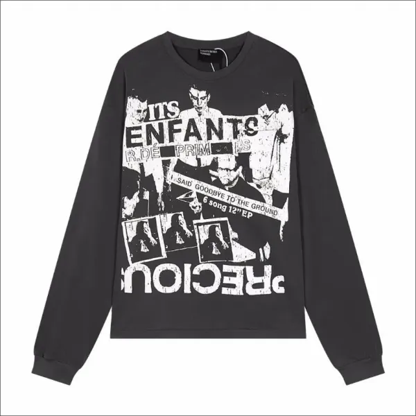 Comme des Garçons PLAY x Precious Enfants Graphic Long-Sleeve T-Shirt Black - 1