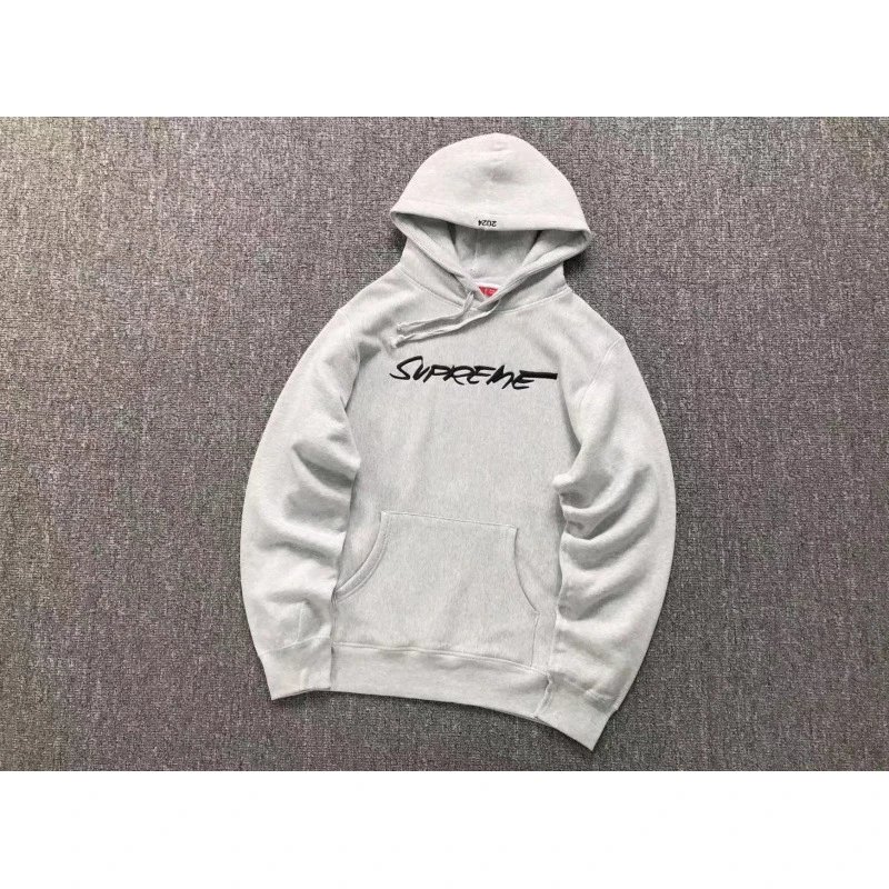 Supreme Script Logo Hoodie Gray