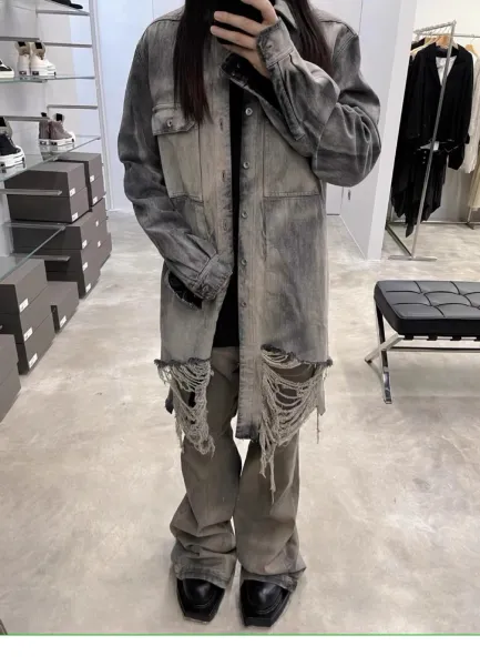 Off-White Flared Jeans Olive Green with Black Stripe - 6