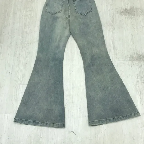 Off-White Flared Jeans Olive Green with Black Stripe - 41