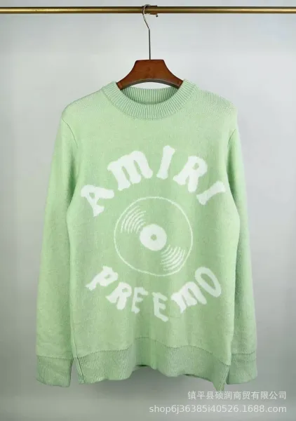 Amiri Prefemo Logo Knit Sweater Mint Green - 1