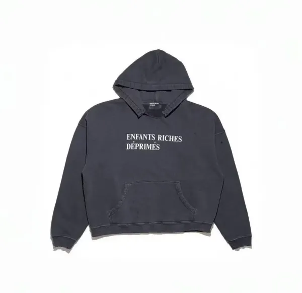 Enfants Riches Déprimés Distressed Black Hoodie - 1
