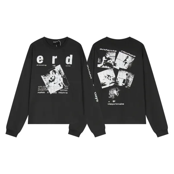 Enfants Riches Déprimés ERD Dressing Up Time Black Long-Sleeve Graphic T-Shirt - 1
