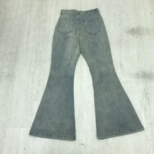Off-White Flared Jeans Olive Green with Black Stripe - 42