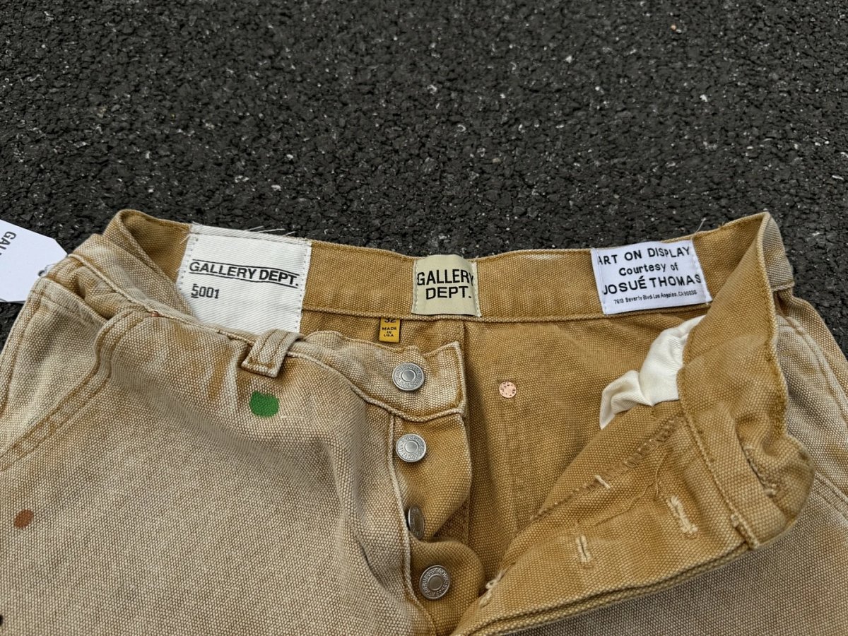 Gallery Dept. Cross-Embroidered Flared Jeans Gray product detail 2 in Litbuy spreadsheet finds