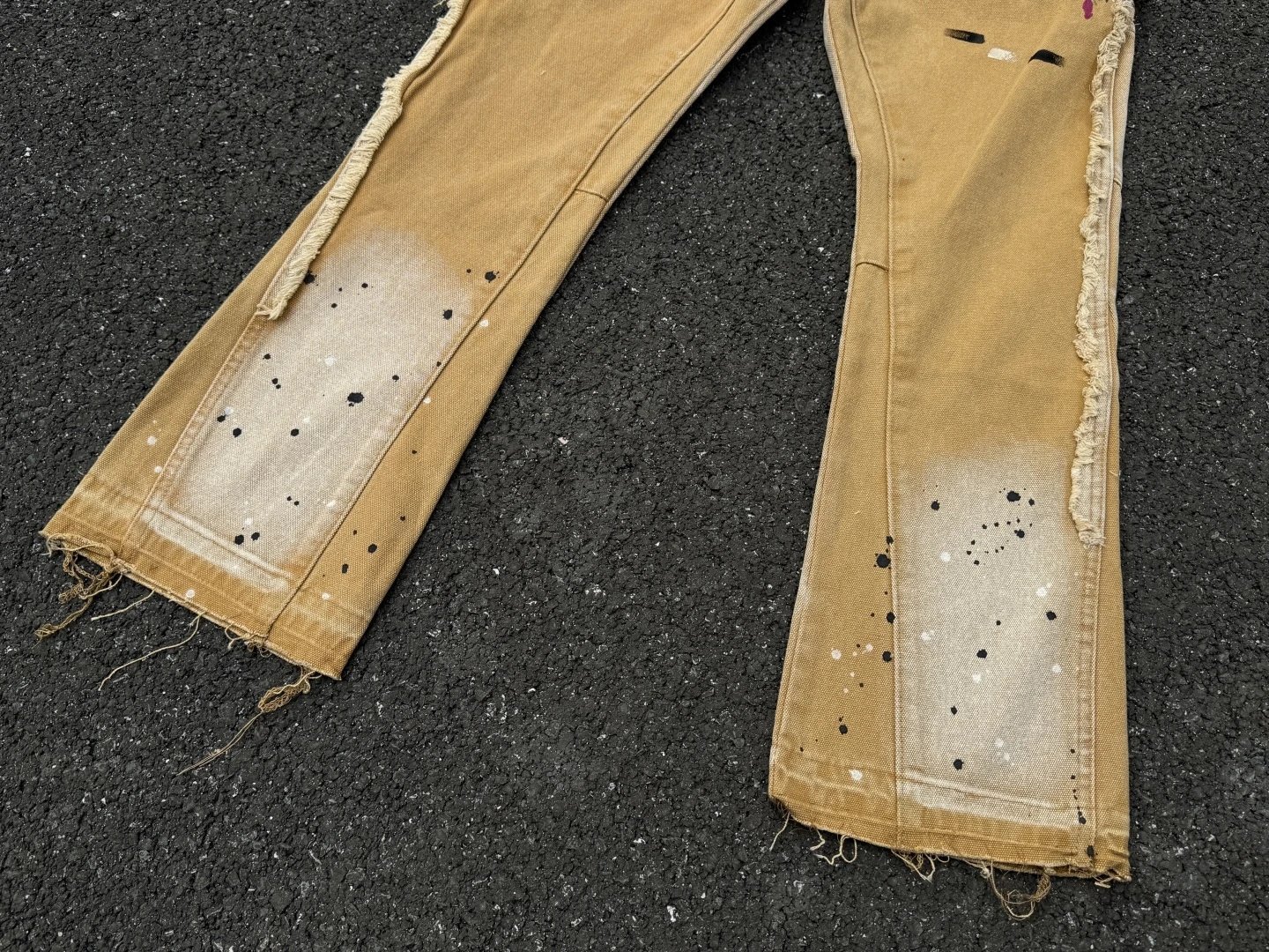 Off-White x Denim Patchwork Flared Jeans Multicolor - 3