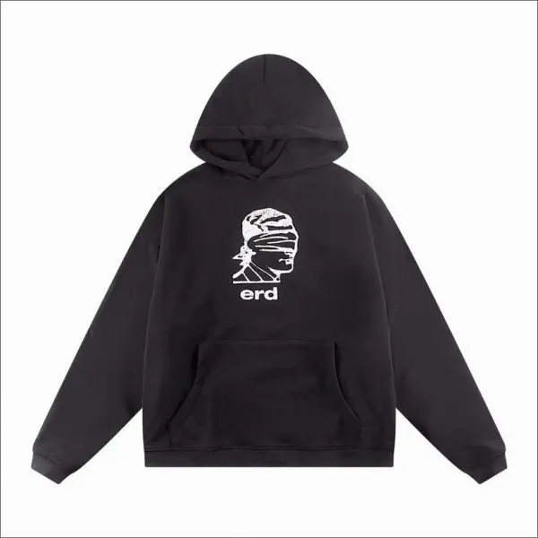 Erd Hoodie Black Graphic Print Hoodie - 1