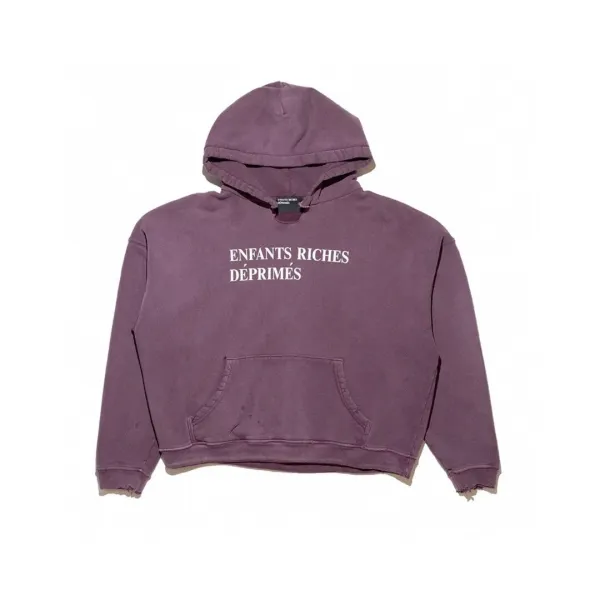 Enfants Riches Déprimés Purple Distressed Hoodie - 1