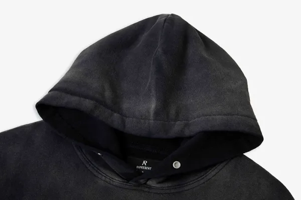 Oasis x Represent Distressed Black Hoodie - 4
