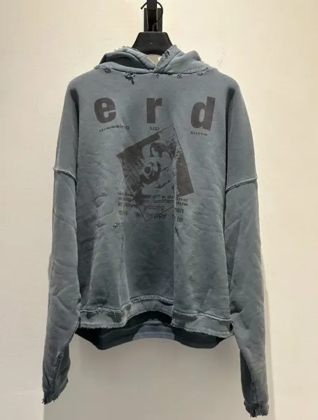 ERD Knit Sweater with Abstract Figure Motif Black and Cream - 7