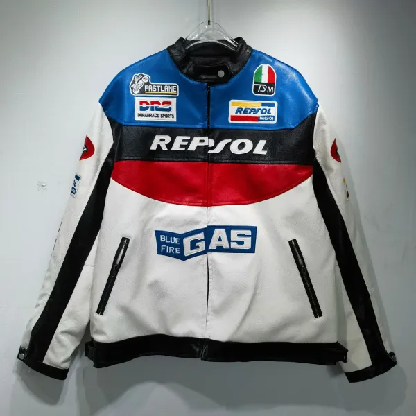 Repsol Racing Leather Jacket Multicolor - 1