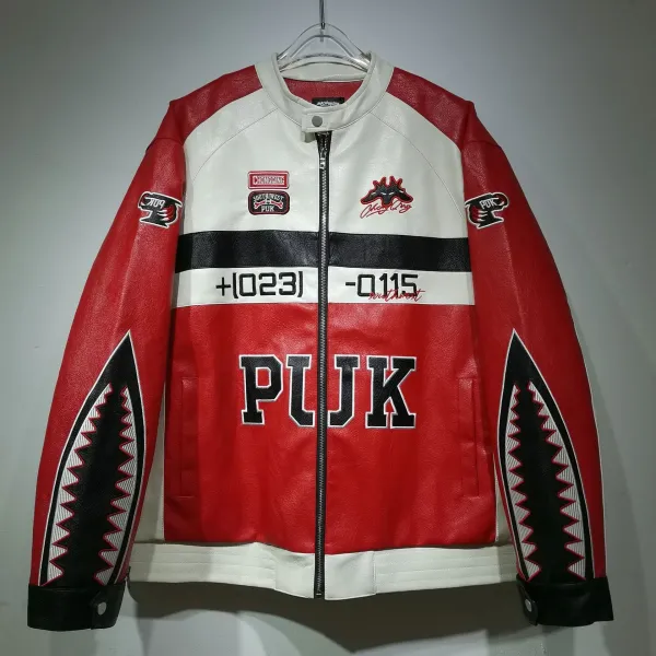 PUK x Chongqing Southwest +023 -0115 Shark Tooth Leather Jacket - 1