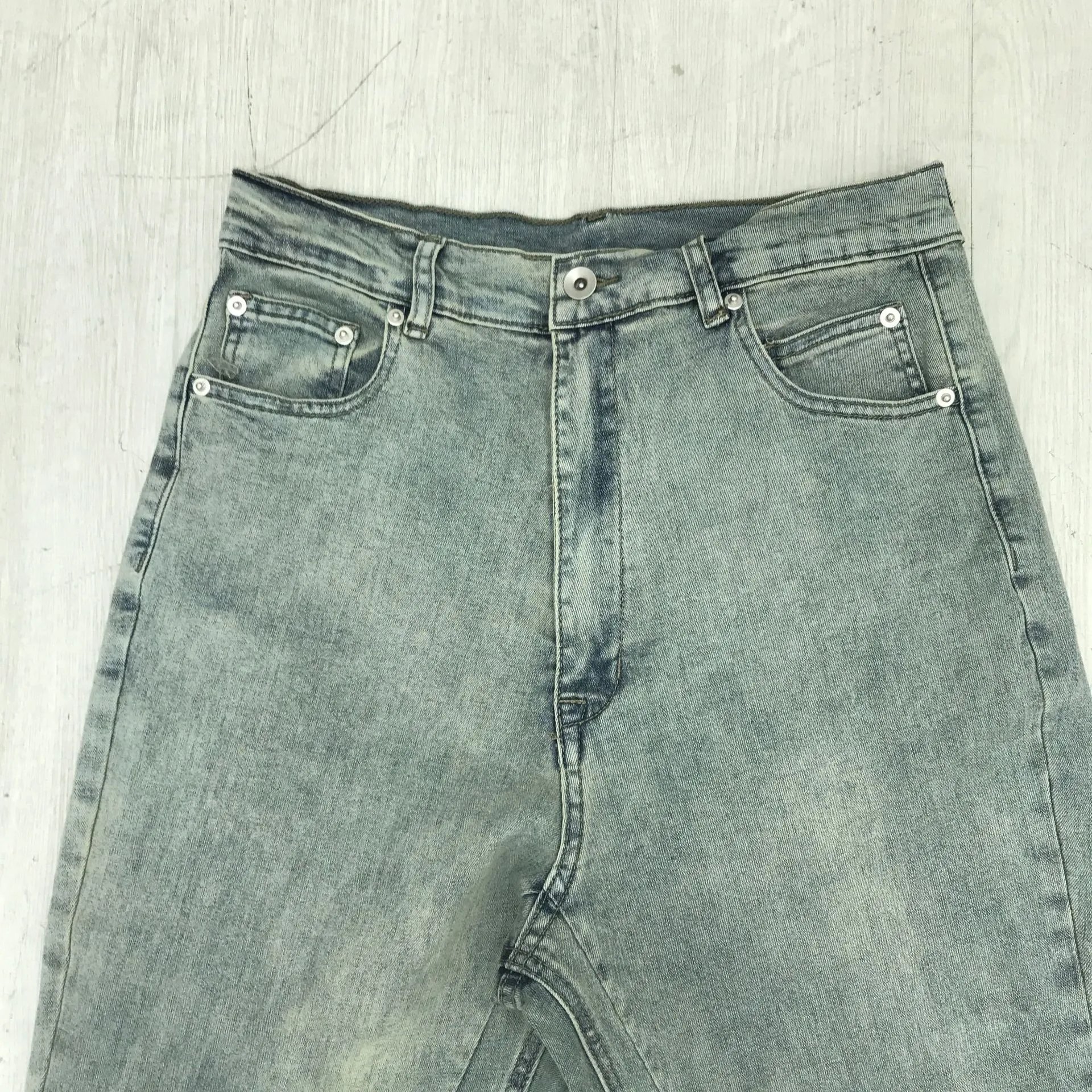 Off-White Flared Jeans Olive Green with Black Stripe - 35