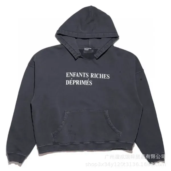 Vetements Enfants Riches Déprimés Washed Black Hoodie - 1