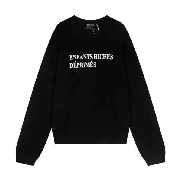 Enfants Riches Déprimés Embroidered Black Sweater - 1