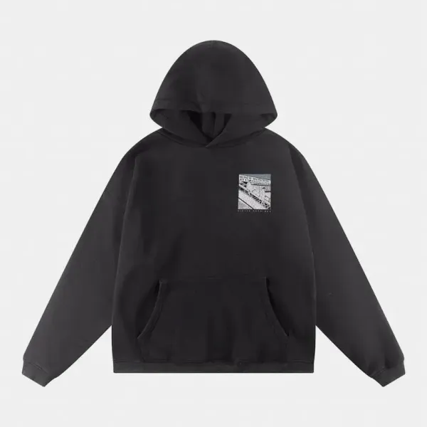 Off-White Industrial Print Black Hoodie - 1