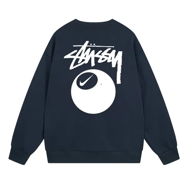 Stussy x Nike Collaboration Graphic Hoodie Navy - 1