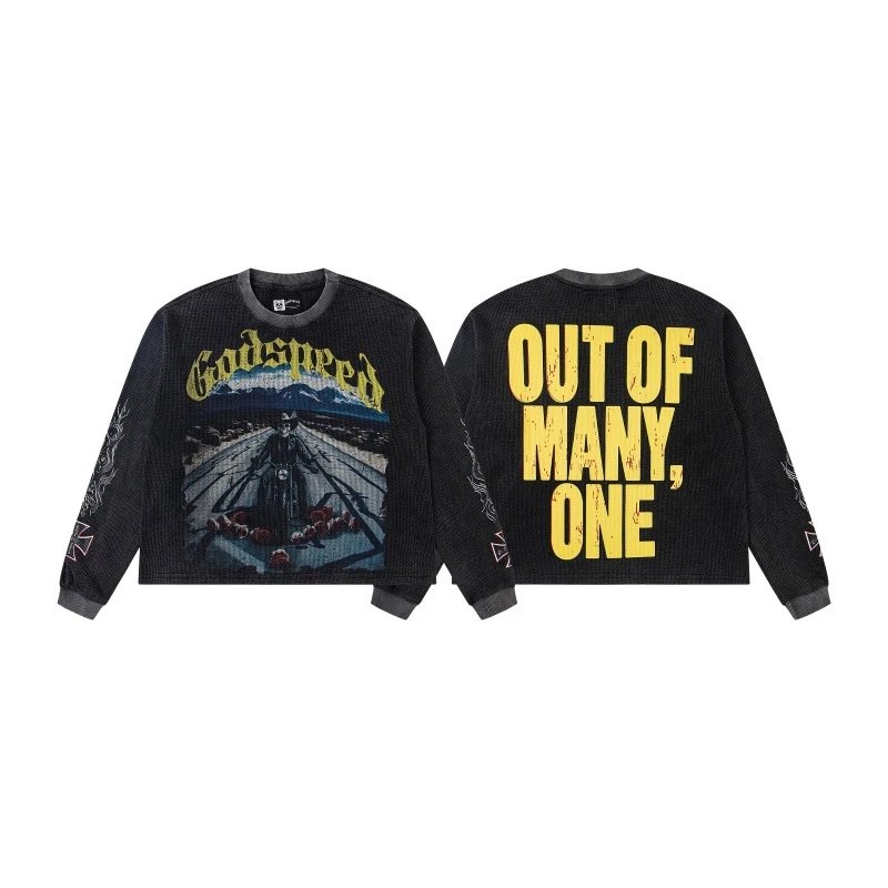 Skull Mesh Print Hybrid Hoodie
