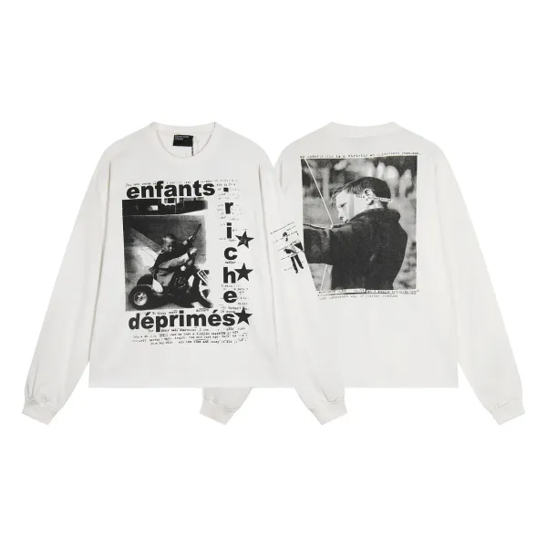 Enfants Riches Déprimés Long Sleeve Graphic Tee White - 1