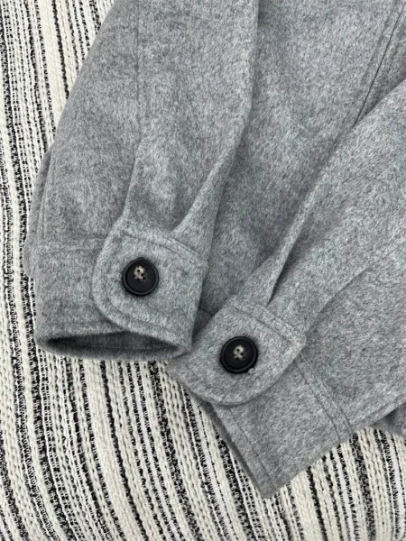 Miu Miu Wool-Blend Zip-Up Jacket Gray Outerwear - 8