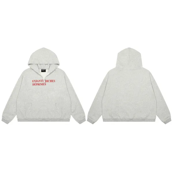 Enfants Riches Déprimés Half-Zip Hoodie Gray - 1