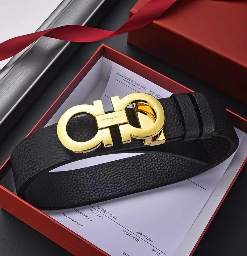 Salvatore Ferragamo Gancini Black Leather Belt - 13