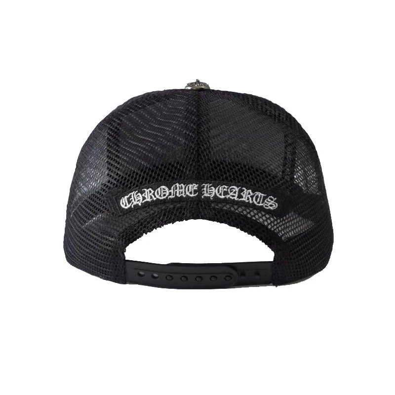 Chrome Hearts Triple Cross Pink and White Trucker Hat - 10
