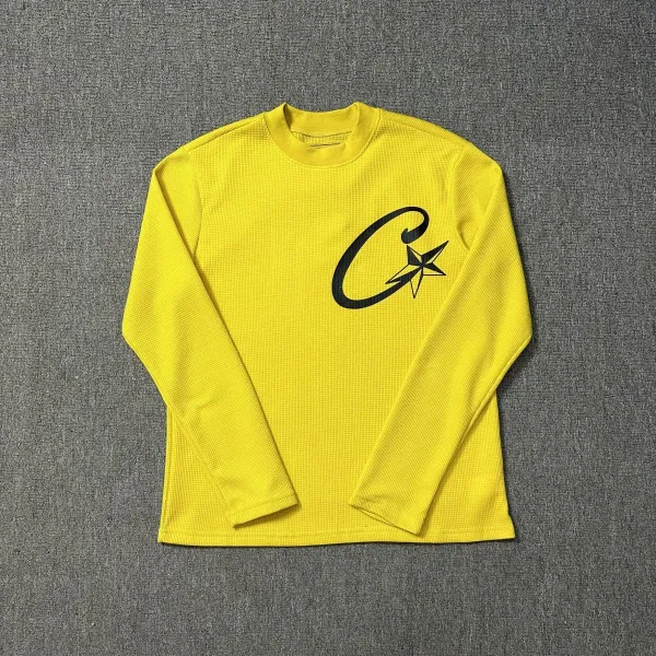 C2H4 Los Angeles Long Sleeve Waffle Tee Yellow - 1