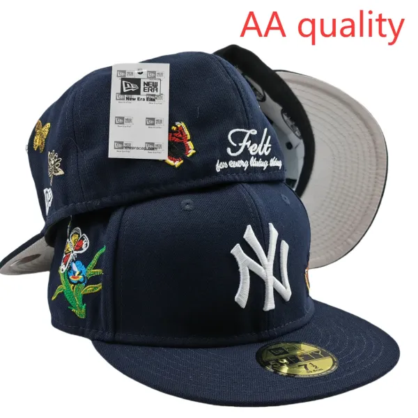 New Era x Felt NY Yankees 59FIFTY Navy Baseball Cap - 1