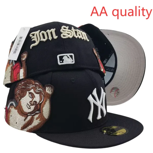 New Era x Jon Stam NY Yankees Black Embroidered Baseball Cap - 1