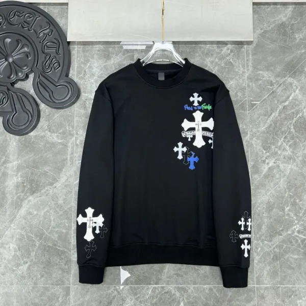 Chrome Hearts Cross Print Black Hoodie - 1
