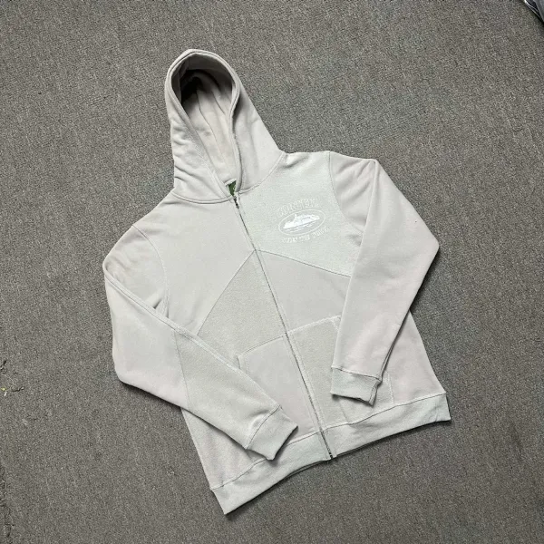 Comme des Garçons Shirt x Comme des Garçons Play Boat Logo Patchwork Hoodie Gray - 1